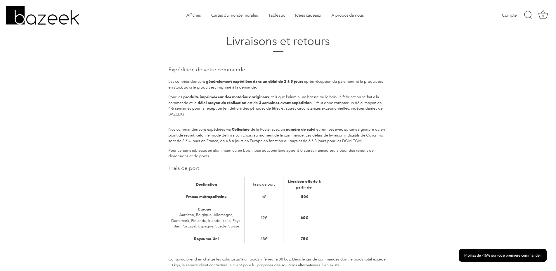 Conditions vente retours produits site ecommerce politique ventes boutique en ligne