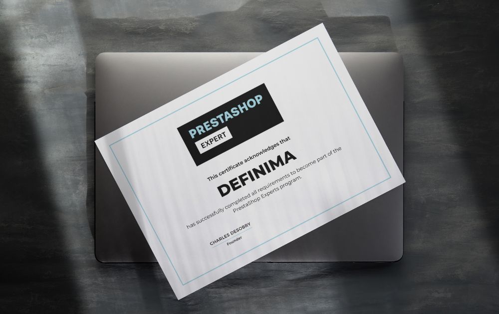 Certification prestashop expert definima agence web bordeaux