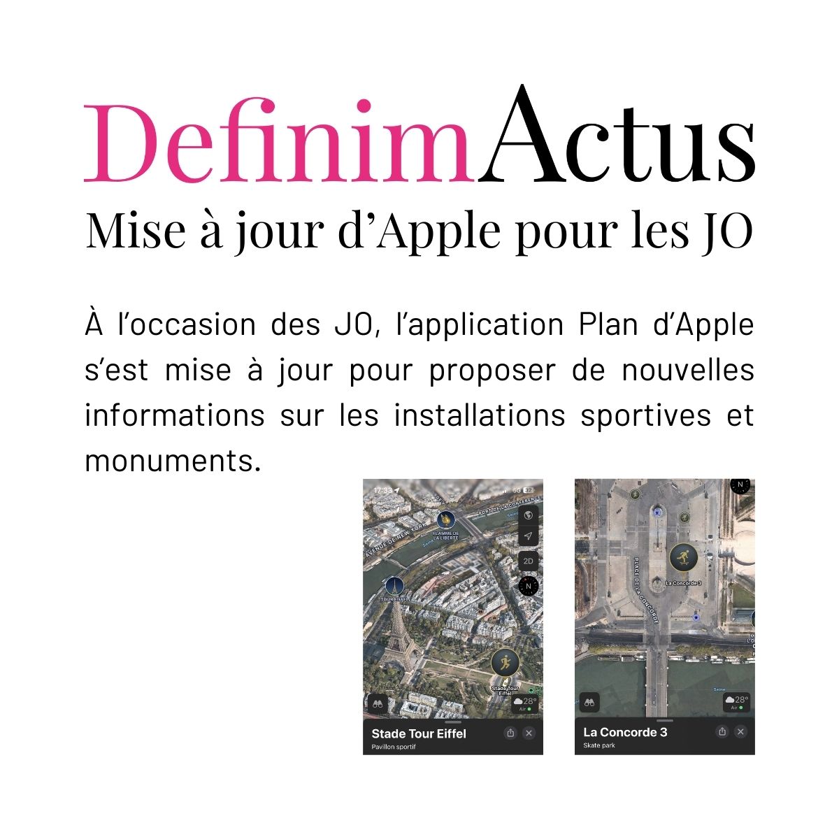 carte interactive plan apple jeux olympiques paris 2024 actualités digitales juillet 2024