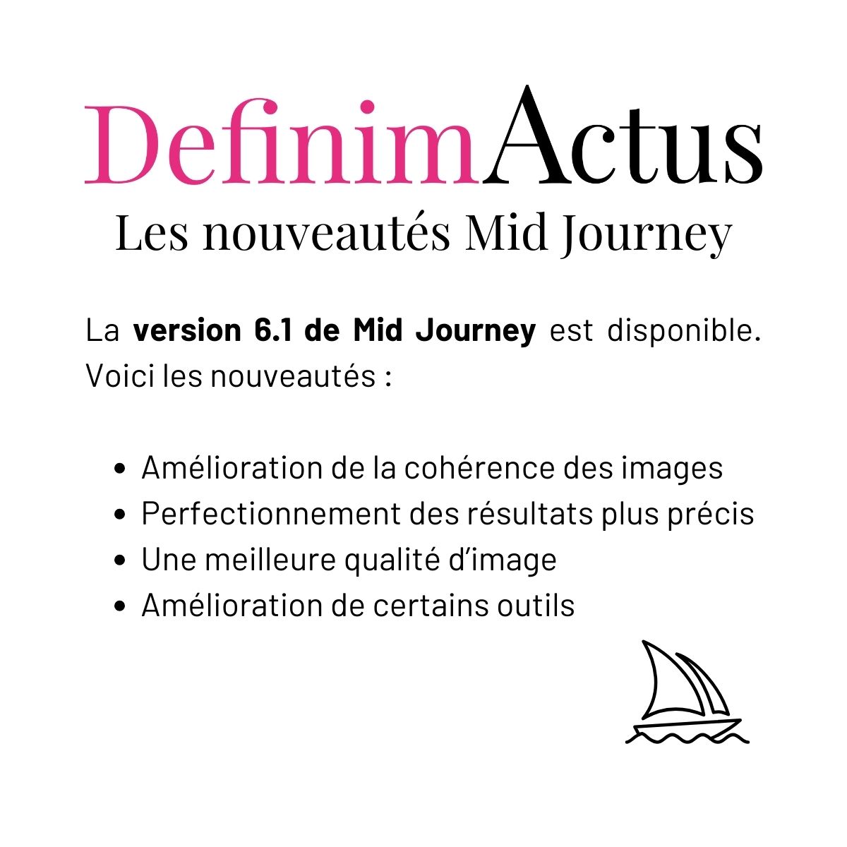 actualités digitale mid journey générateur d'image intelligence artificielle version 6.1