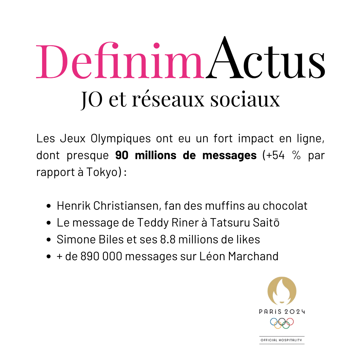 jeux olympiques engouement réseaux sociaux tweet léon marchand actualités jo paris 2024
