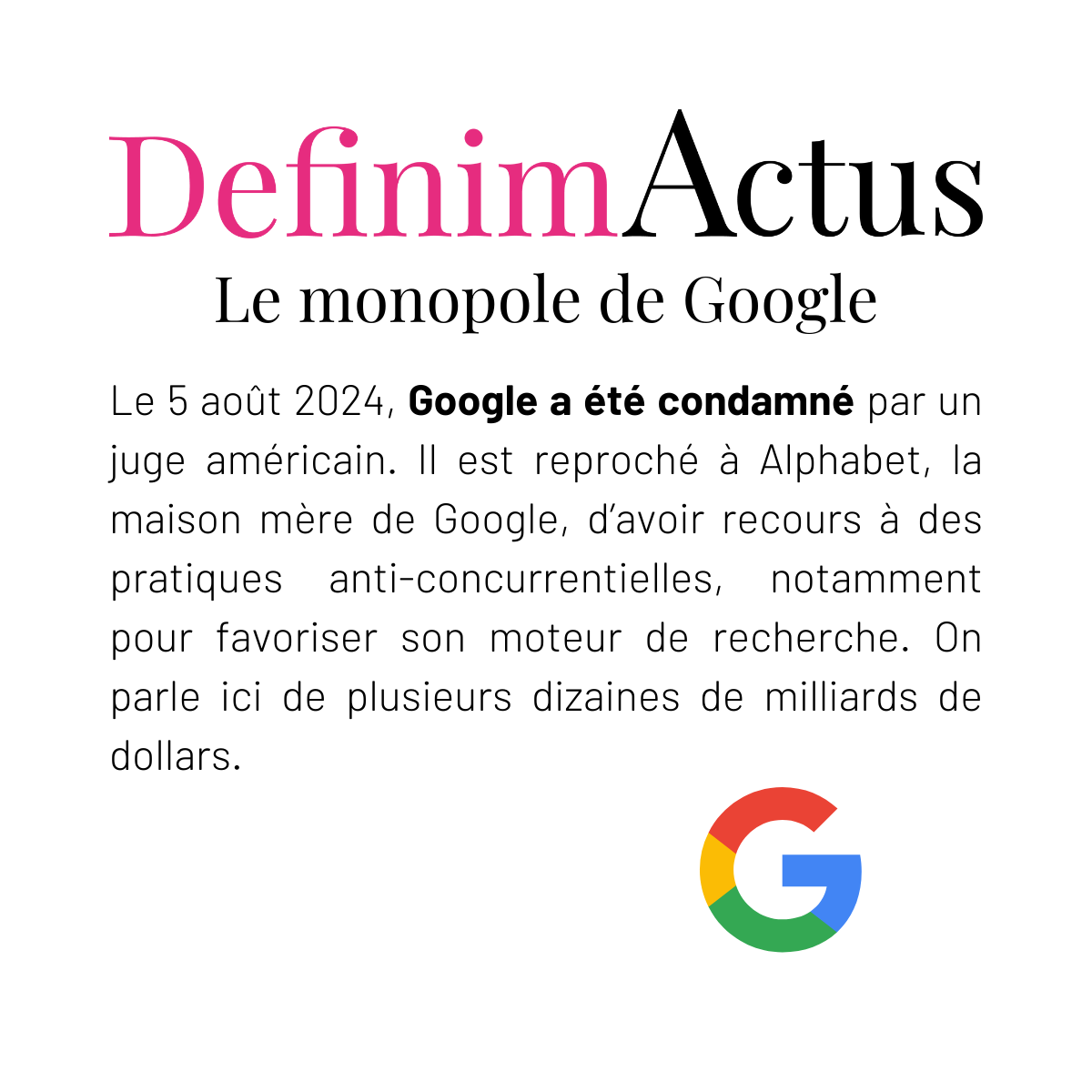 monopole google gafam condamnation alphabet etats unis actualité digitale agence web