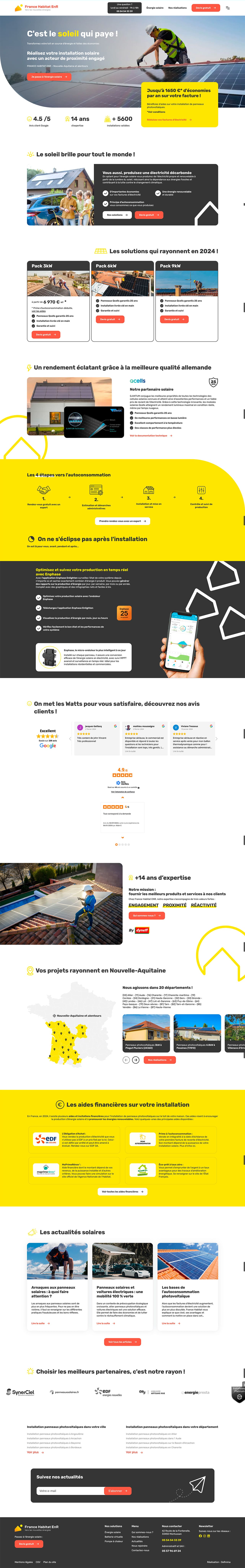 france habitat enr refonte site vitrine wordpress ux ui tunnel de conversion