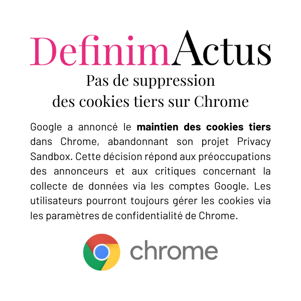 google chrome cookies tiers maintien décision publicité ciblée vie privée privacy sandbox2025