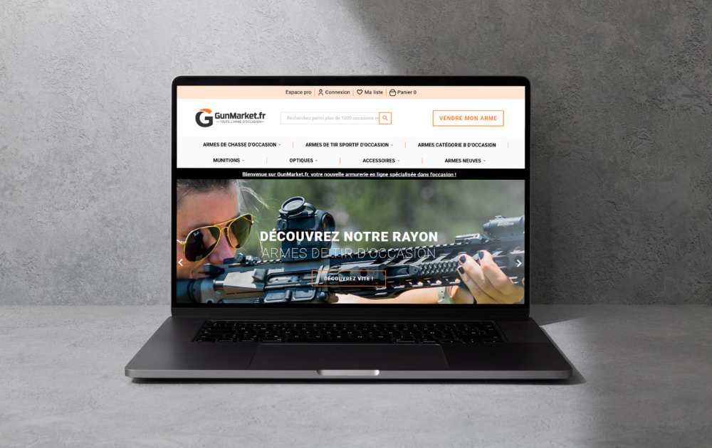 création refonte site e-commerce boutique en ligne gun market couplage caisse vendre en ligne