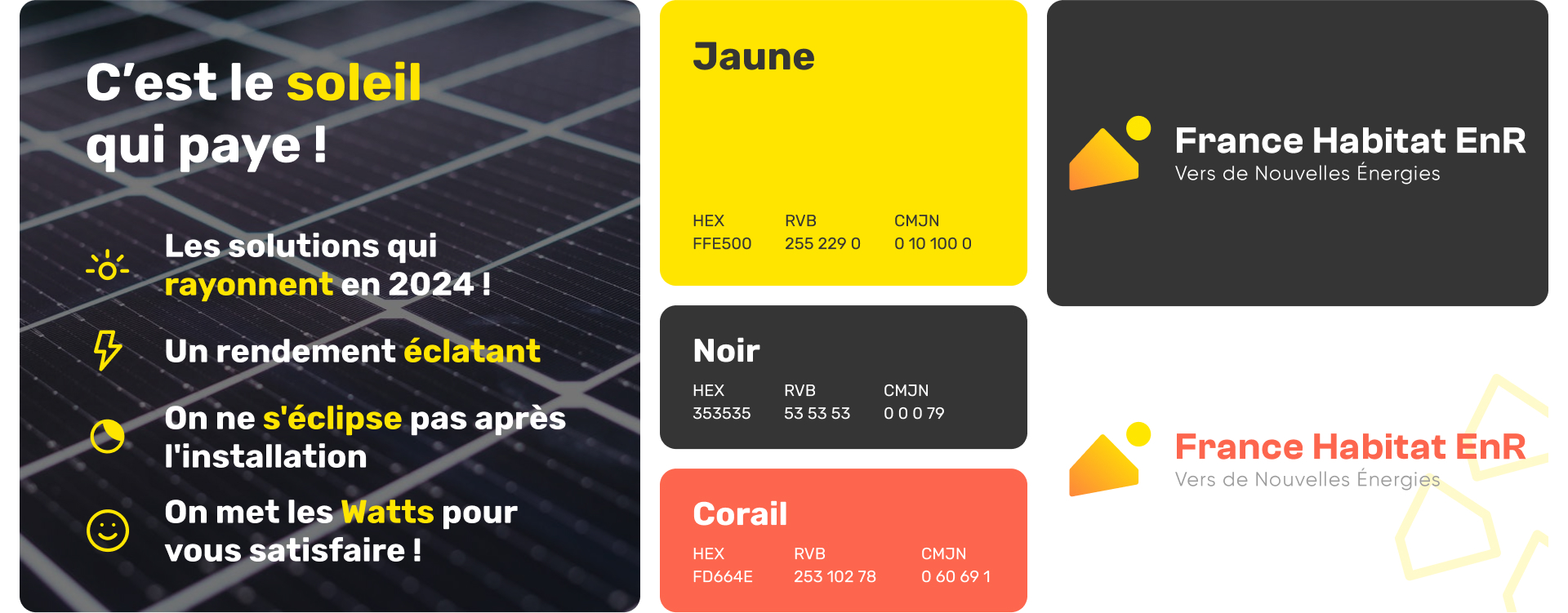 refonte graphique logo charte graphique identité visuelle slogans wording france habitat enr