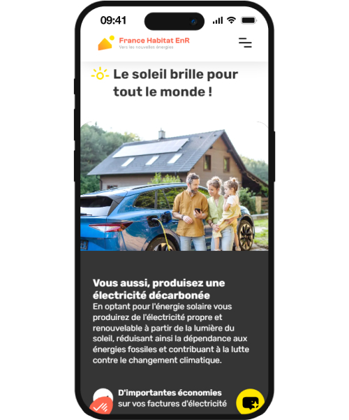 france habitat enr refonte site web graphisme logo slogans wording meta ads seo sma