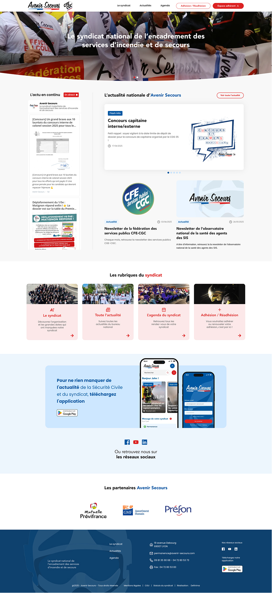 création site vitrine institutionnel syndicat agence digitale bordeaux développement UX UI