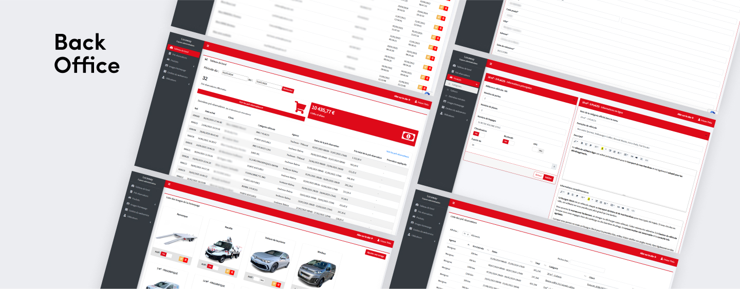 Back office Locaway Logiciel métier sur mesure développement web agence bordeaux