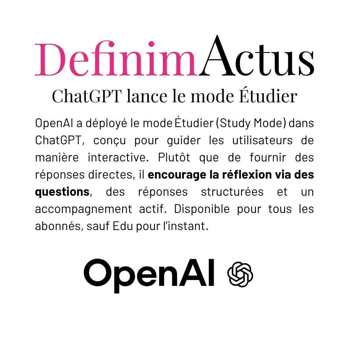 ChatGPT mode Étudier apprentissage actif socratique questions interactif réflexion guidée réponses structurées