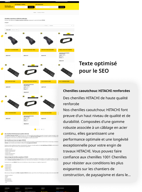 site ecommerce definima vente chenilles chantier optimisation seo sea ux conversion