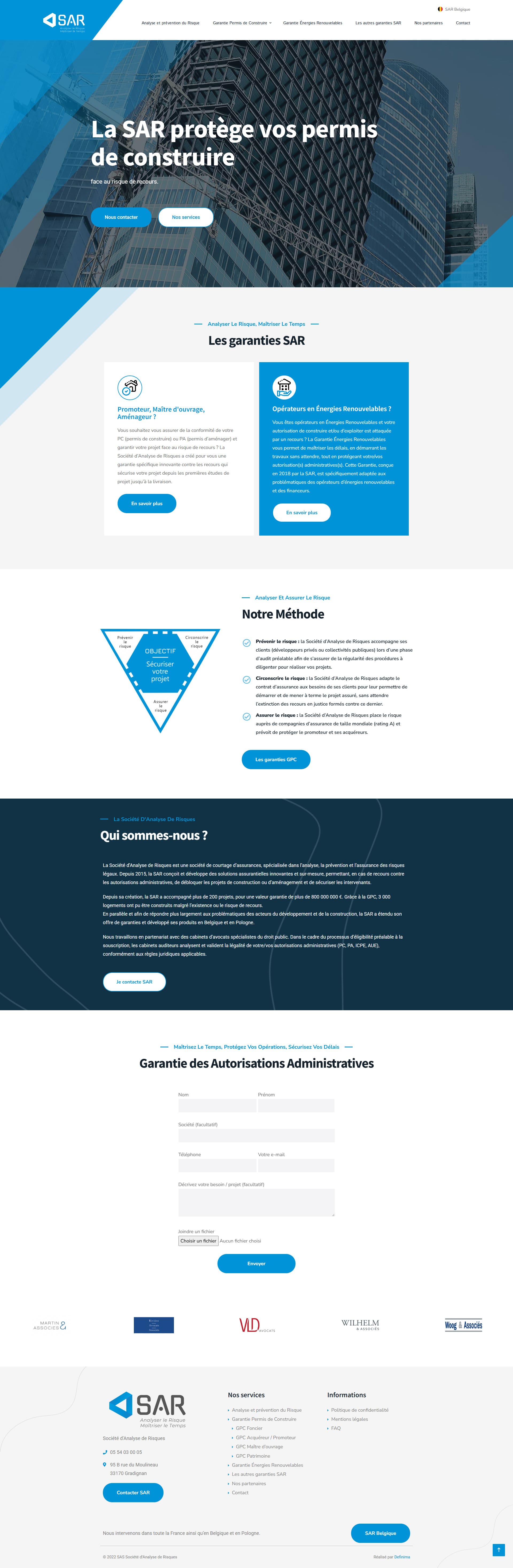 refonte site vitrine wordpress sar france assurance immobilière ux ui ergonomie seo