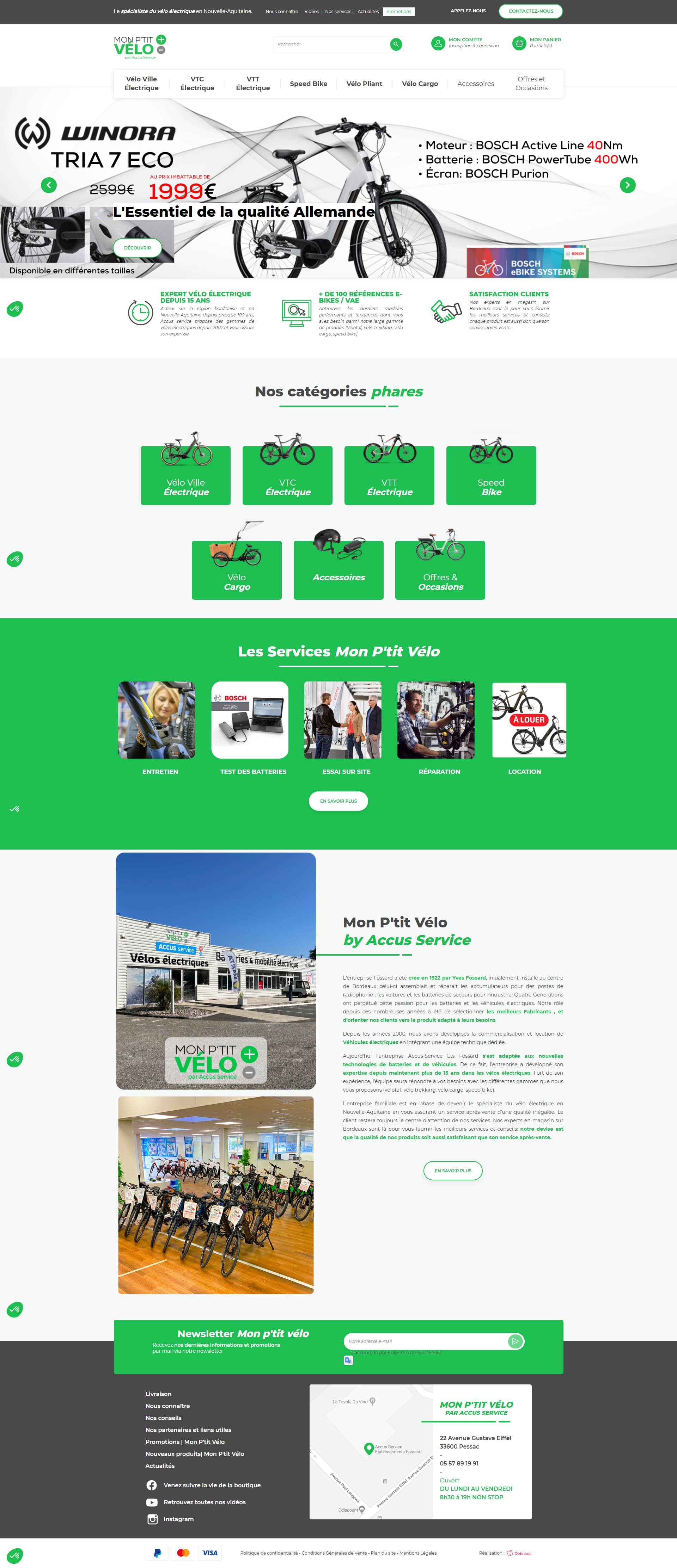 création site e-commerce prestashop véhicule utilitaire électrique expert bordeaux pessac