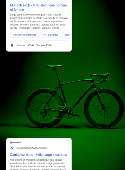 développement site e-commerce vélo scooter batterie avec modules associés et fiches optimisées