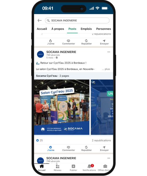 Logo Socama, ingénierie moderne, minimaliste