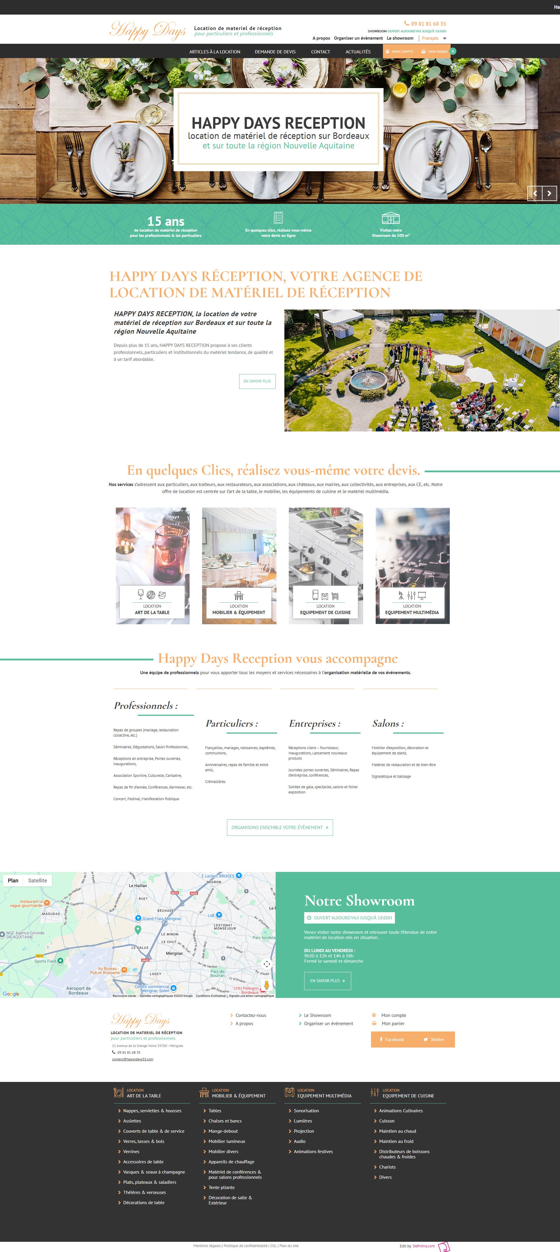 refonte e-commerce devis en ligne intégration ERP site location matériel réception PrestaShop refonte e-commerce devis en ligne intégration ERP site location matériel réception PrestaShop