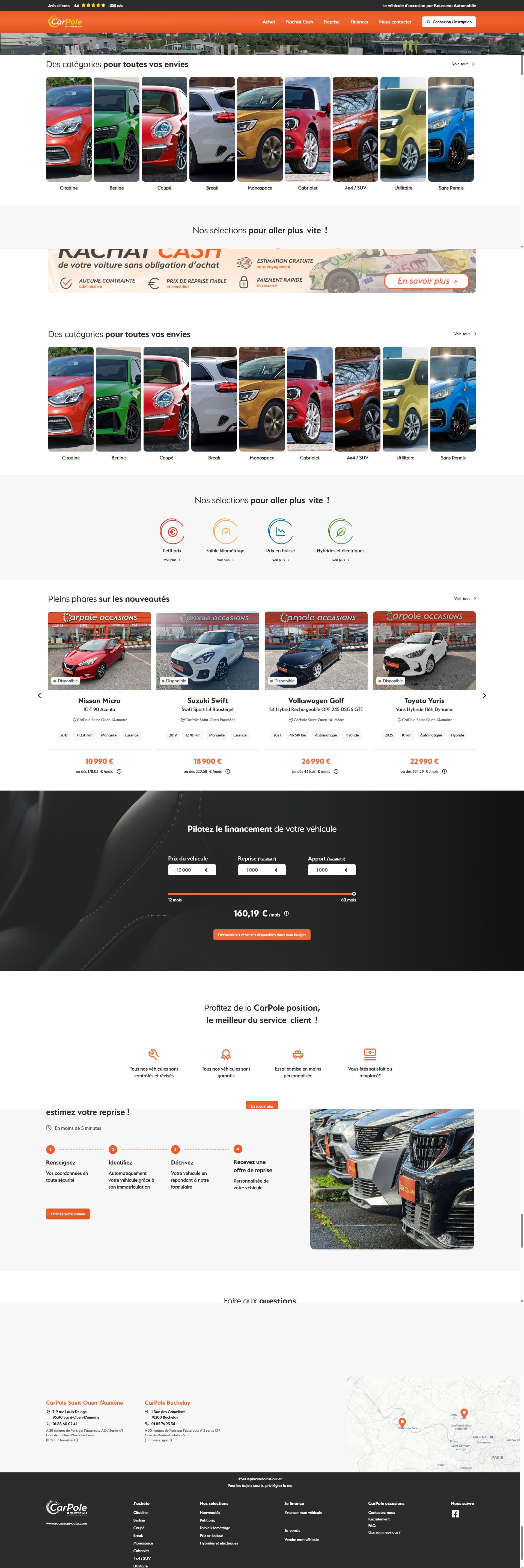 Carpole Rousseau Occasion site Symfony annonces automobiles multimarque filtres avancés réservation