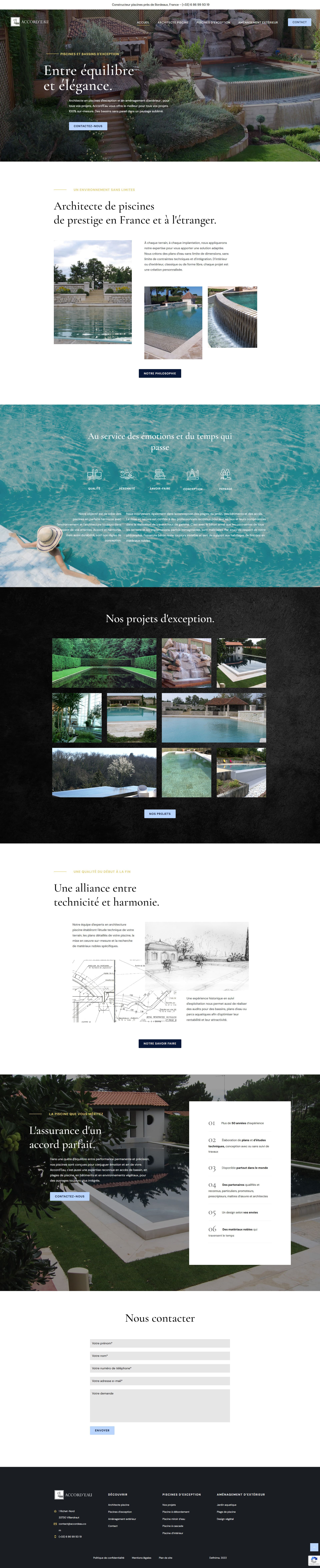 site vitrine constructeur piscine design refonte graphique référencement naturel defimima