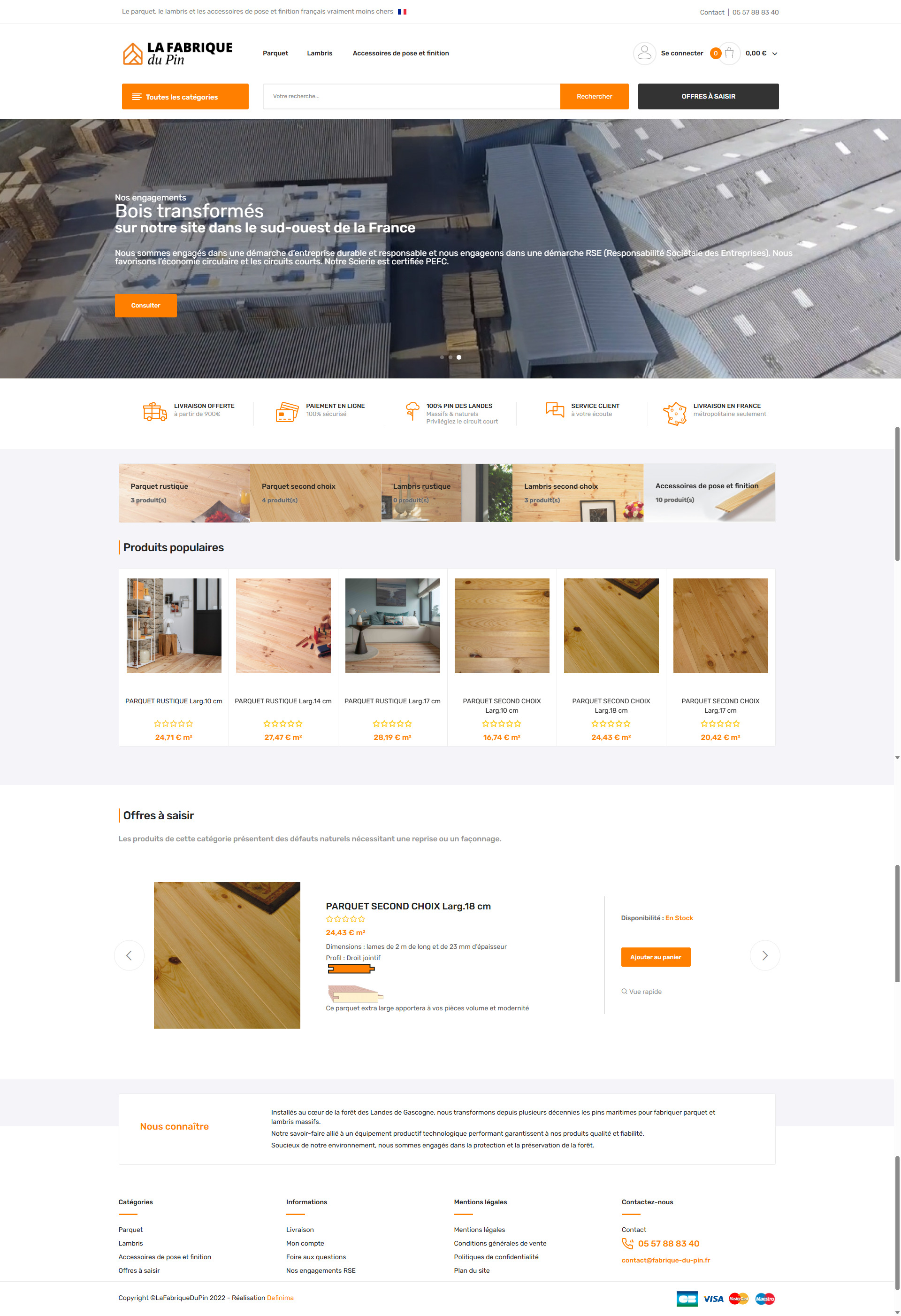 fabrique du pin refonte site e-commerce prestashop agence de développement web bordeaux definim