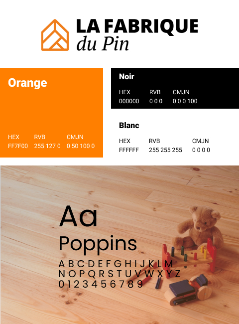 charte graphique fabrique du pin site e-commerce prestashop definima agence web bordeaux