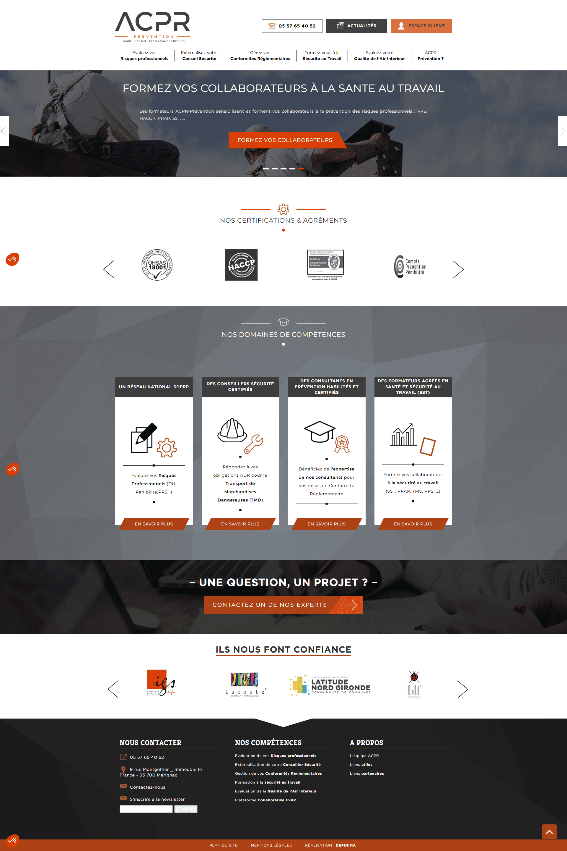 interface outil prevention DUERP application metier multi profils ergonomie clients experts