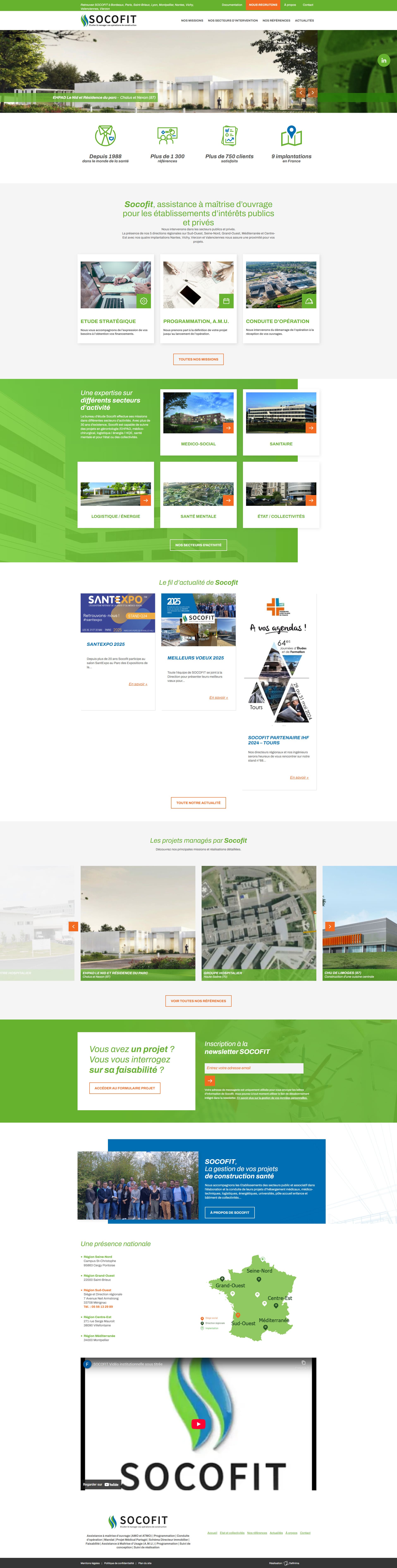refonte site vitrine socofit wordpress responsive design mobile ergonomie contenu sante