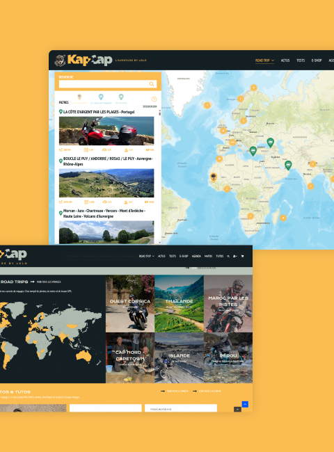 Interface creation voyage moto 5 etapes formulaire ergonomique wordpress