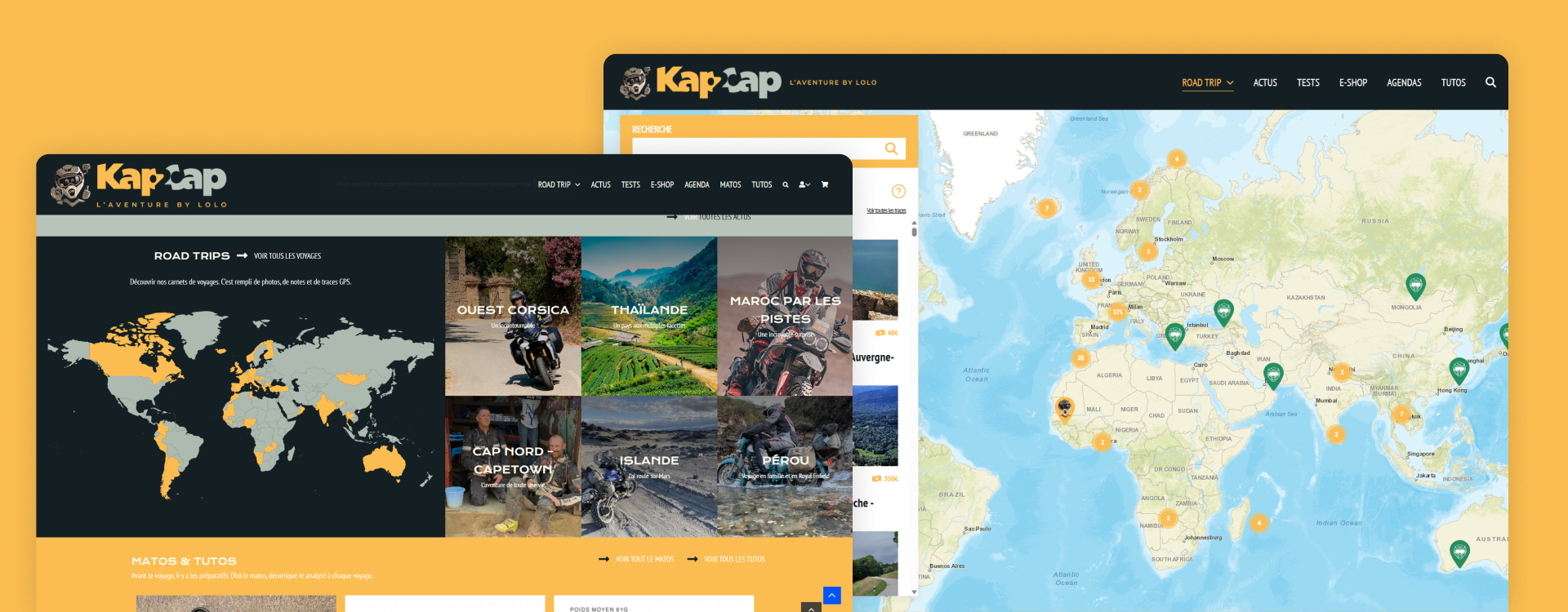 Cartographie interactive roadtrip moto traces GPS plateforme communautaire
