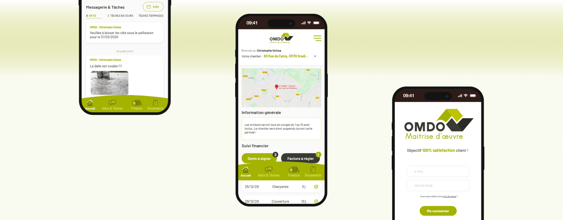 Maquettage UI UX design logiciel metier maitre oeuvre construction