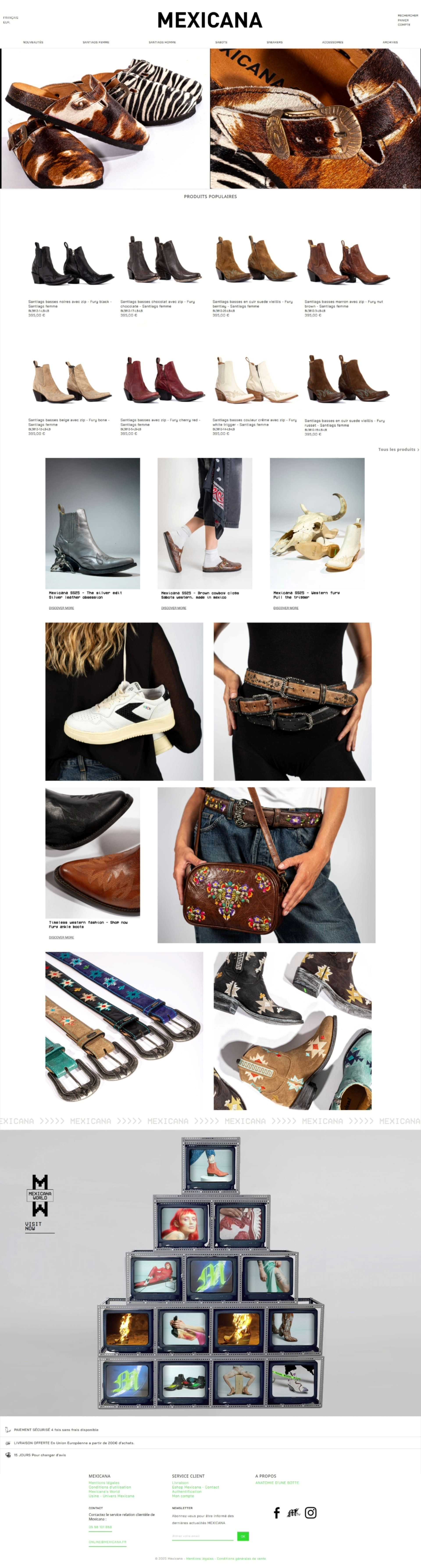 refonte site ecommerce prestashop mexicana bottes artisanales couplage fastmag design responsive