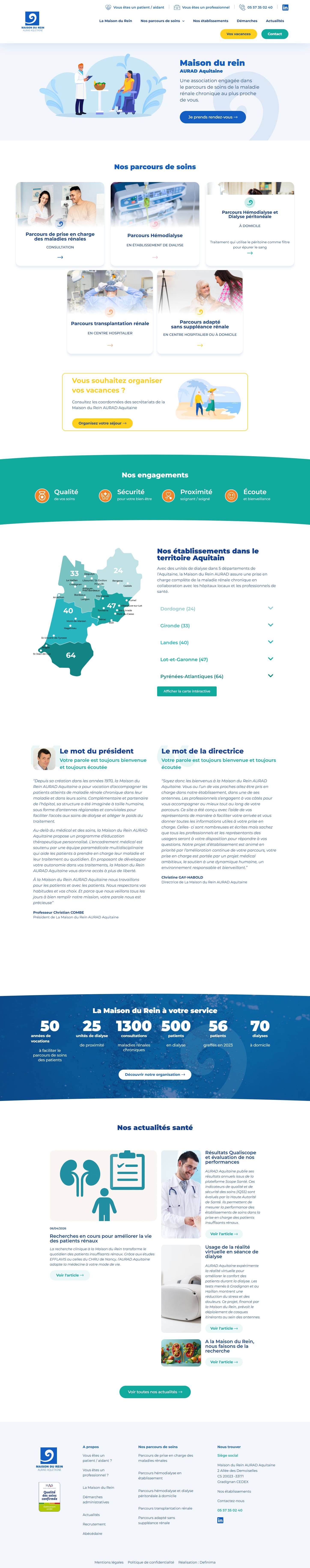 maison rein aurad aquitaine association maladie rénale chronique soins parcours patient site vitrine