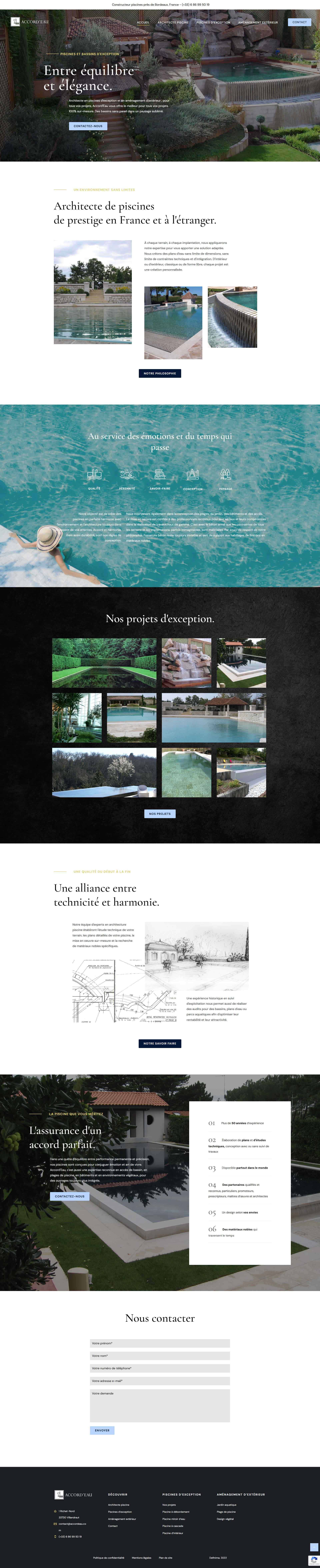 site vitrine constructeur piscine design refonte graphique référencement naturel defimima