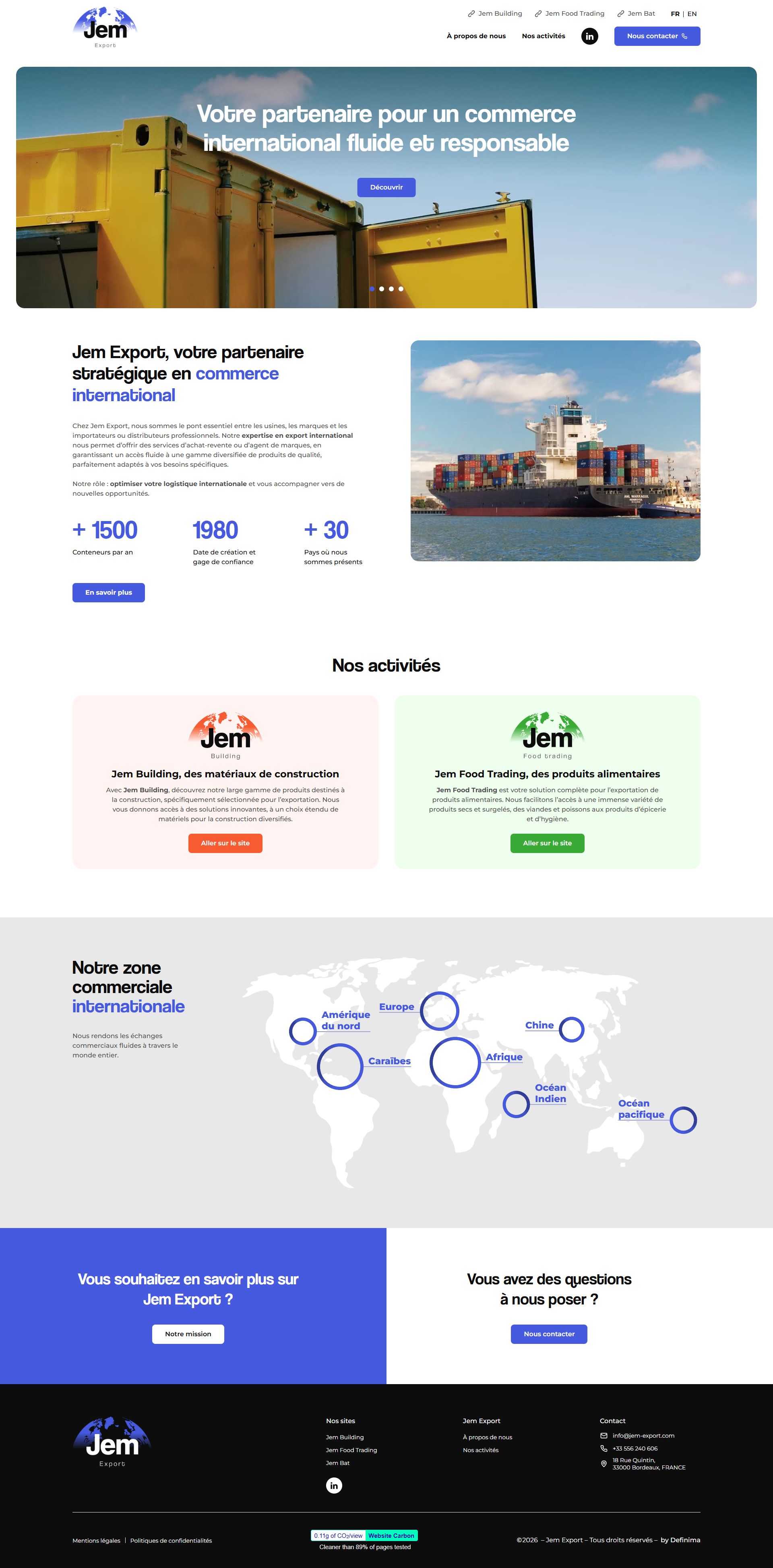 Développement web bordeaux référencement naturel SEO activation réseaux sociaux B2B logistique