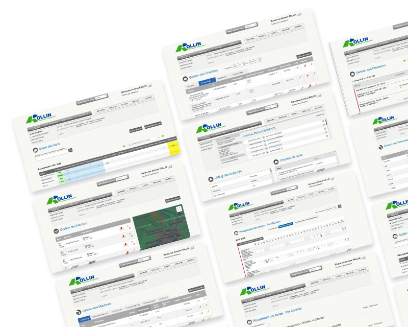 plateforme gestion travaux publics intégration API géolocalisation machine suivi trajet chauffeur