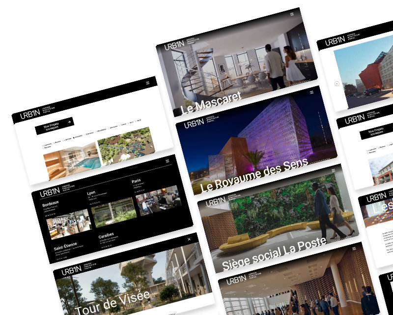 Refonte site internet URB1N portfolio architecture agence web Bordeaux