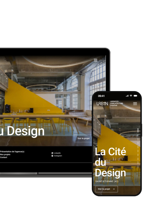 Design responsive smartphone site vitrine architecte agence digitale Definima