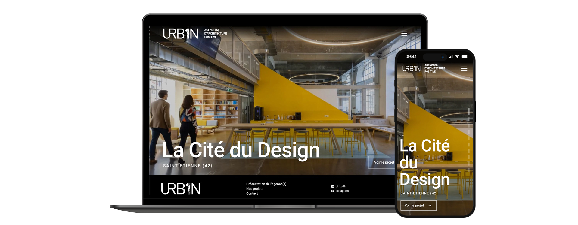 Maquette graphique web design portfolio premium agence digitale Bordeaux