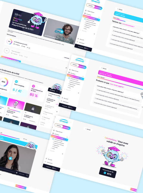 parcours formation interactif qcm dynamique ergonomie interface mobile webapp elearning rse