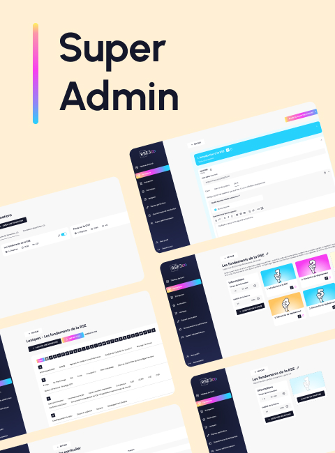 espace administration entreprise gestion licences utilisateurs import automatique application web