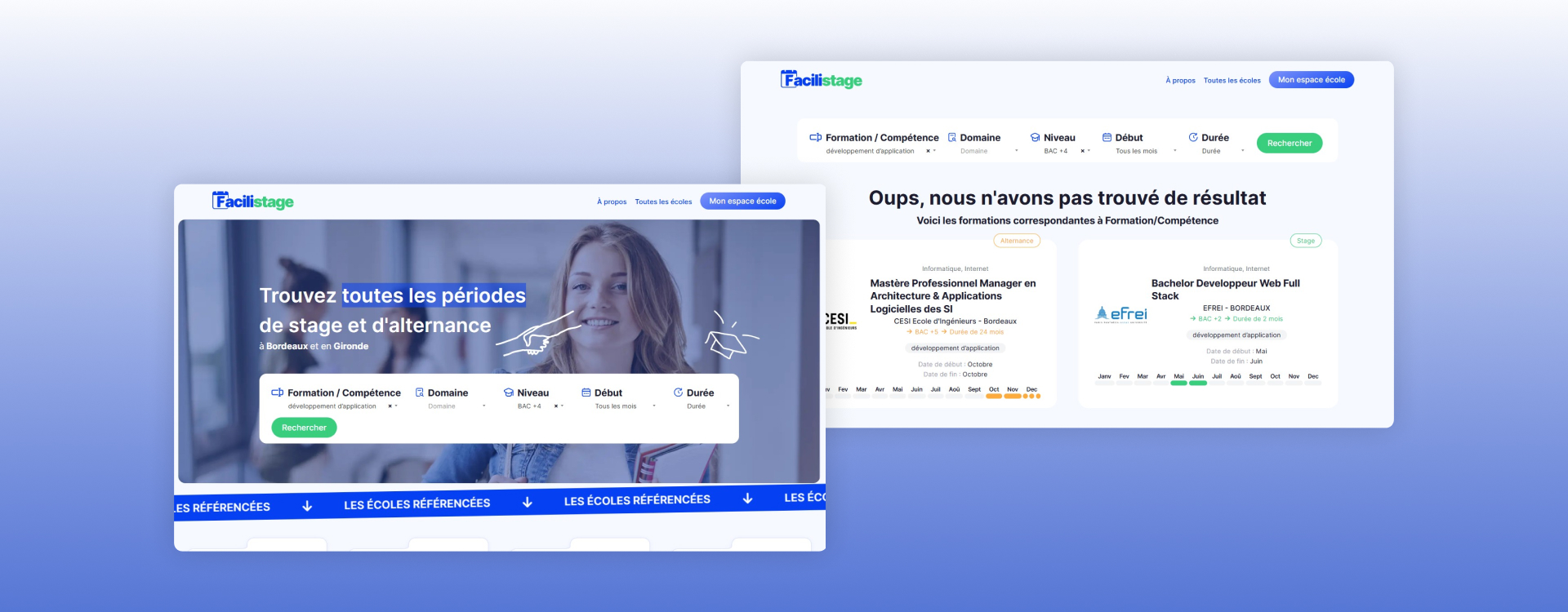 moteur recherche multicriteres algorithme indexation calendrier alternance stage bordeaux