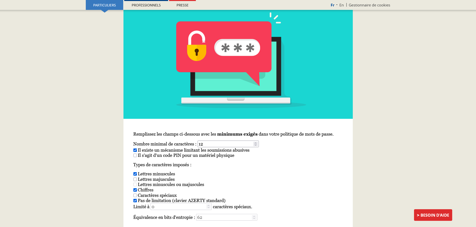 Recommandation CNIL hachage sale algorithme argon2 bcrypt mot passe