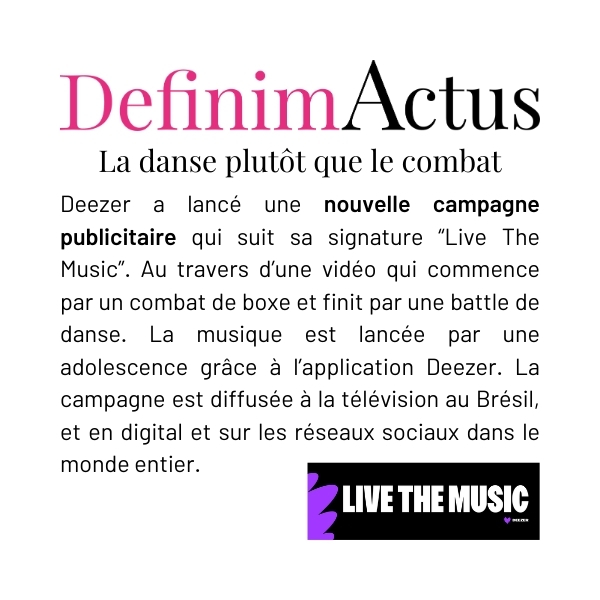 Scène du film 'Live The Music' de Deezer montrant des boxeurs dansant sur le ring