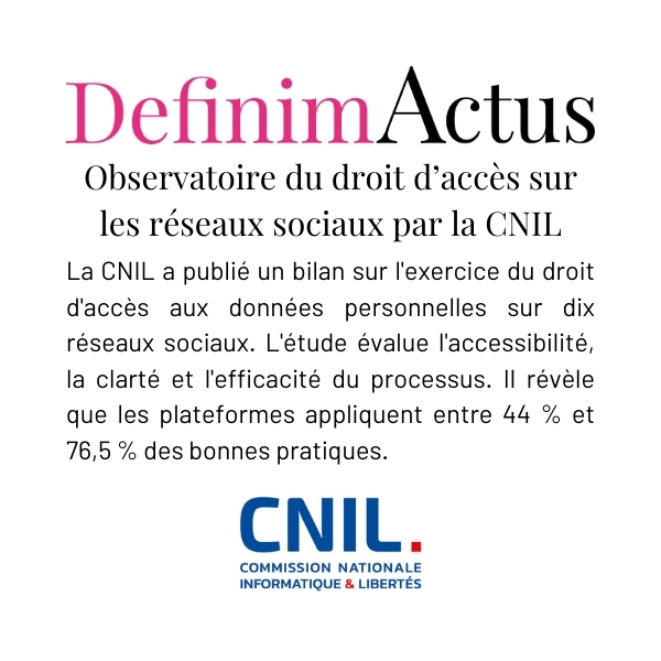 Illustration de l'évaluation des parcours d'accès aux données personnelles sur les réseaux sociaux par la CNIL
