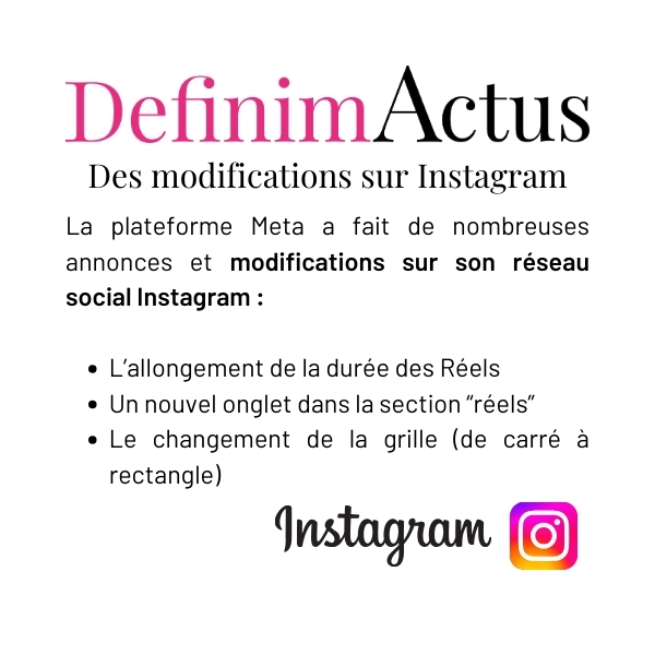 Nouvelle présentation des profils Instagram avec des images en format vertical 3:4